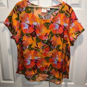 C&C California Multicolor Floral Blouse